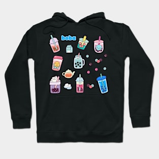 Cute Kawaii Boba Bubble Tea Hoodie